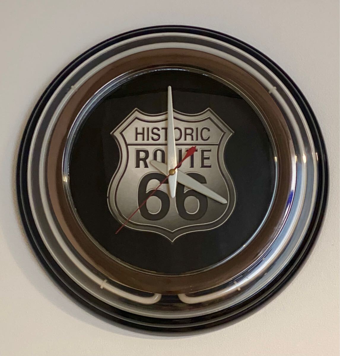  neon часы ROUTE66 neon часы route 66 стена настенные часы неоновая трубка голубой retro быстрое решение бесплатная доставка 