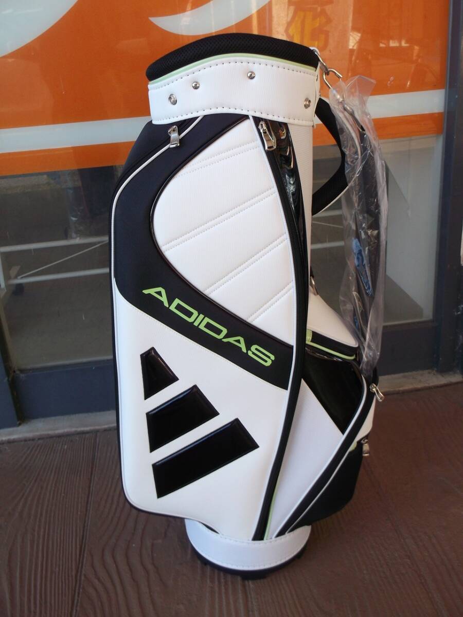 【税込】新品 adidas パフォーマンスキャディバッグ IKL13 軽量 9型 2.9kg IN6670 ホワイト/ブラック/グリーン アディダス