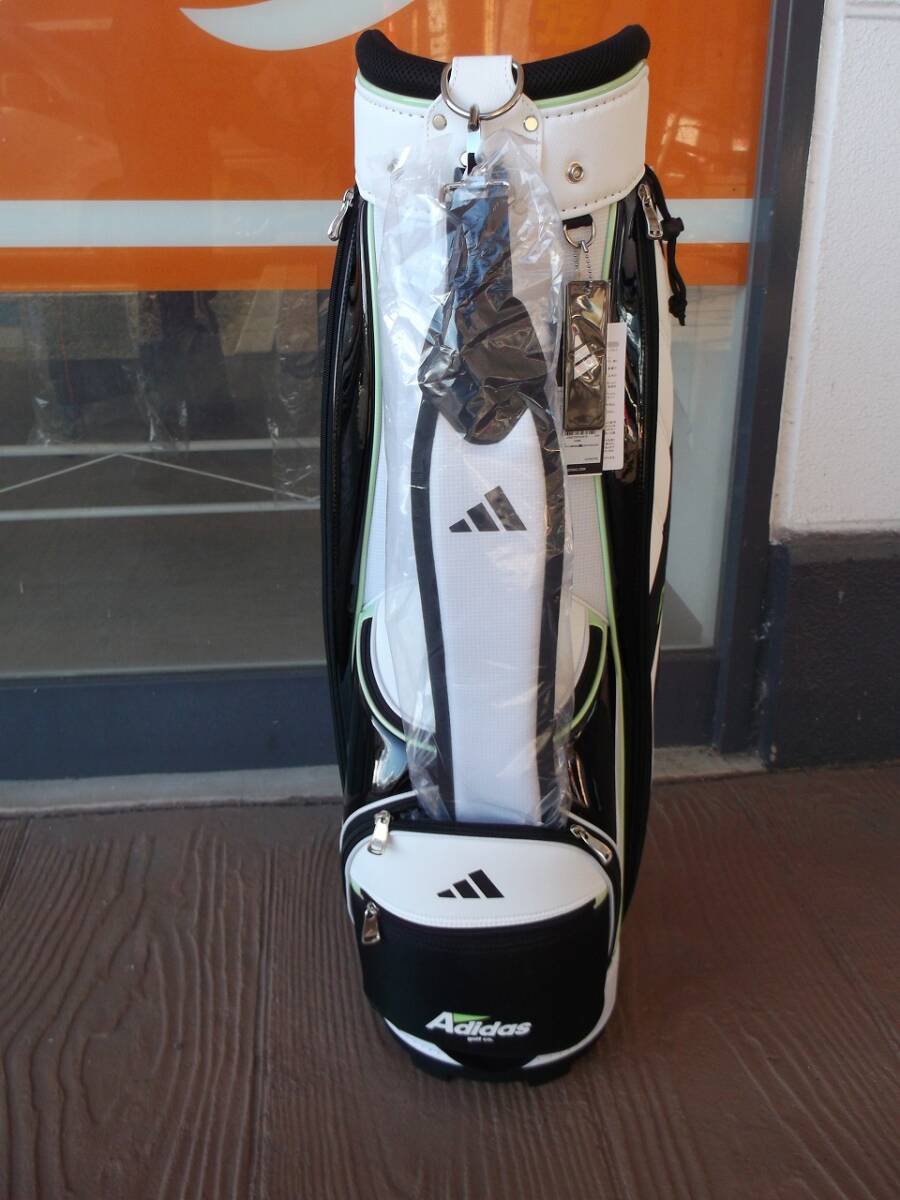 【税込】新品 adidas パフォーマンスキャディバッグ IKL13 軽量 9型 2.9kg IN6670 ホワイト/ブラック/グリーン アディダス