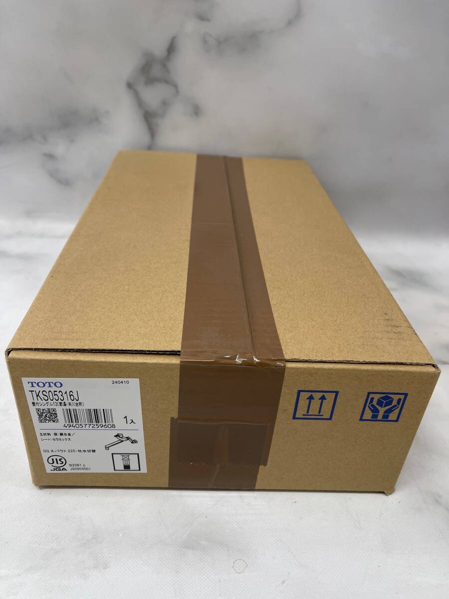 未使用品 TOTO 壁付シングル混合水栓 TKS05316J 水栓金具 管理ST0111