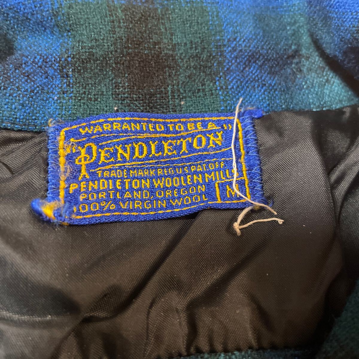 青 緑 黒 pendleton ウール ボードシャツ チェック USA製 青 緑 黒 pendleton ウール ボードシャツ チェック USA製