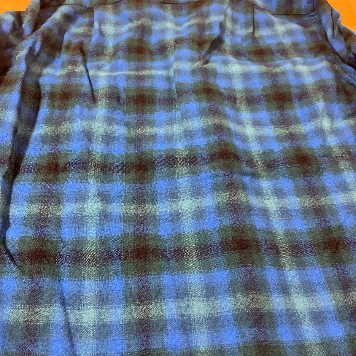 青 緑 黒 pendleton ウール ボードシャツ チェック USA製 青 緑 黒 pendleton ウール ボードシャツ チェック USA製