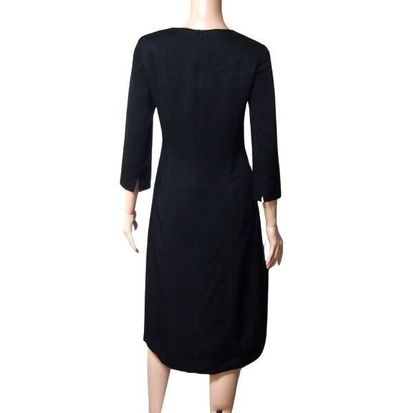  как новый / Givenchy GIVENCHY Tokyo sowa-ru черный формальный One-piece надпись 8 номер 7 номер соответствует б/у одежда чёрный женский весна осень одиночный товар длинный рукав рисунок земля 