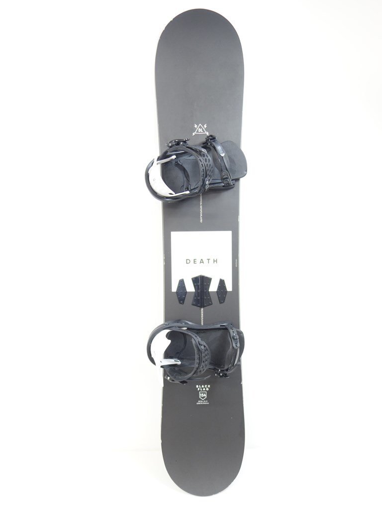 中古 20/21 DEATHLABEL BLACK FLAG 154cm FLUX ビンディング付きスノーボード デスレーベル ブラックフラッグ フラックス
