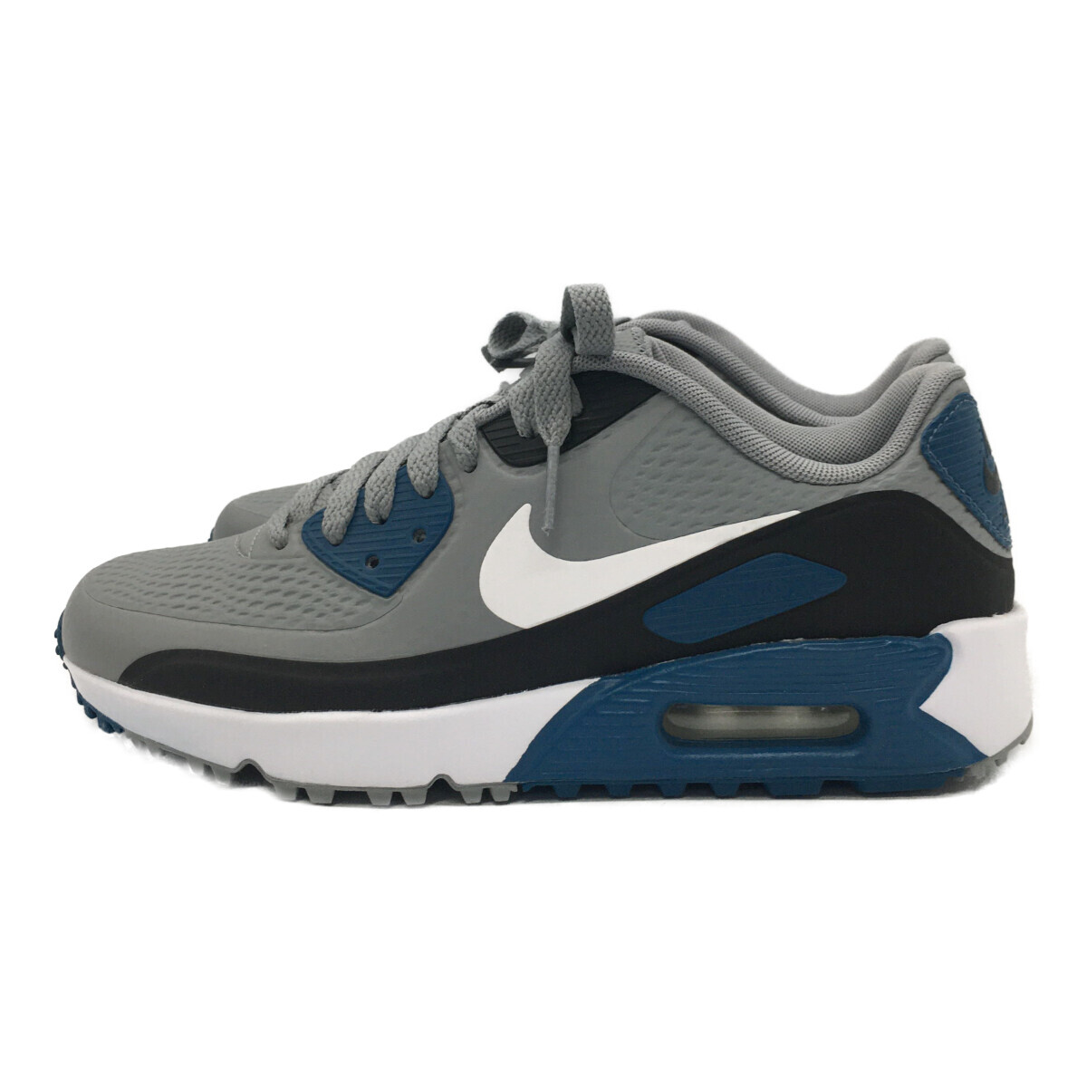 coco 中古 ナイキ NIKE ゴルフシューズ 23.5cm グレー ブルー エアマックス90 AIR MAX スパイクレス 軽量 [CU9978-004] 107886