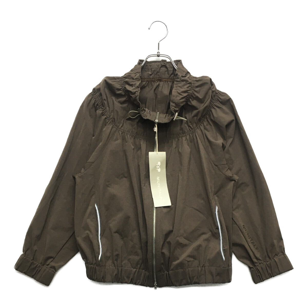 coco 未使用品 ムニタルプ MUNITALP レディース ブルゾン 40(M) 茶系 長袖ダブルジップアウター レターパックプラス発送可 97751