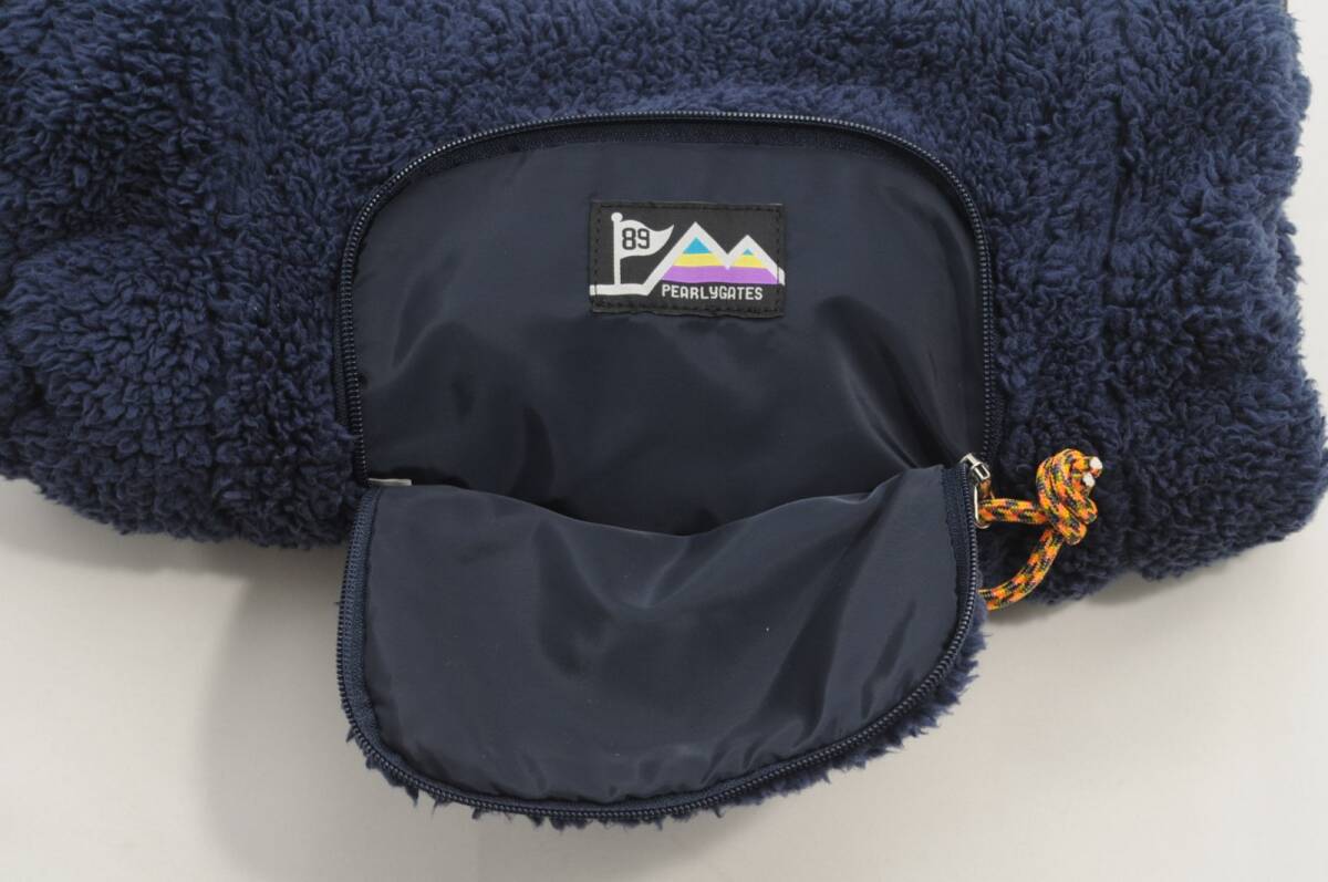 coco 中古【値下げ】 パーリーゲイツ PEARLY GATES アームウォーマー ネイビー 紺 ハンドウォーマー レターパックプラス発送可 72076_画像3