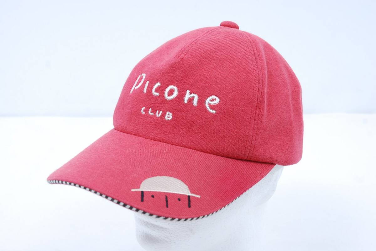 coco 中古 ピッコーネクラブ PICONE CLUB キャップ 赤 レッド コットン 秋冬 レターパックプラス発送可 83738