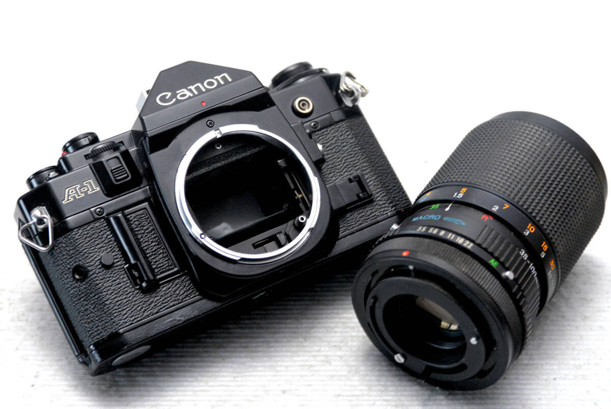 Canon キャノン 昔の高級一眼レフカメラ A-1ボディ +(35-100mm Canon キャノン 昔の高級一眼レフカメラ A-1ボディ +(35-100mm