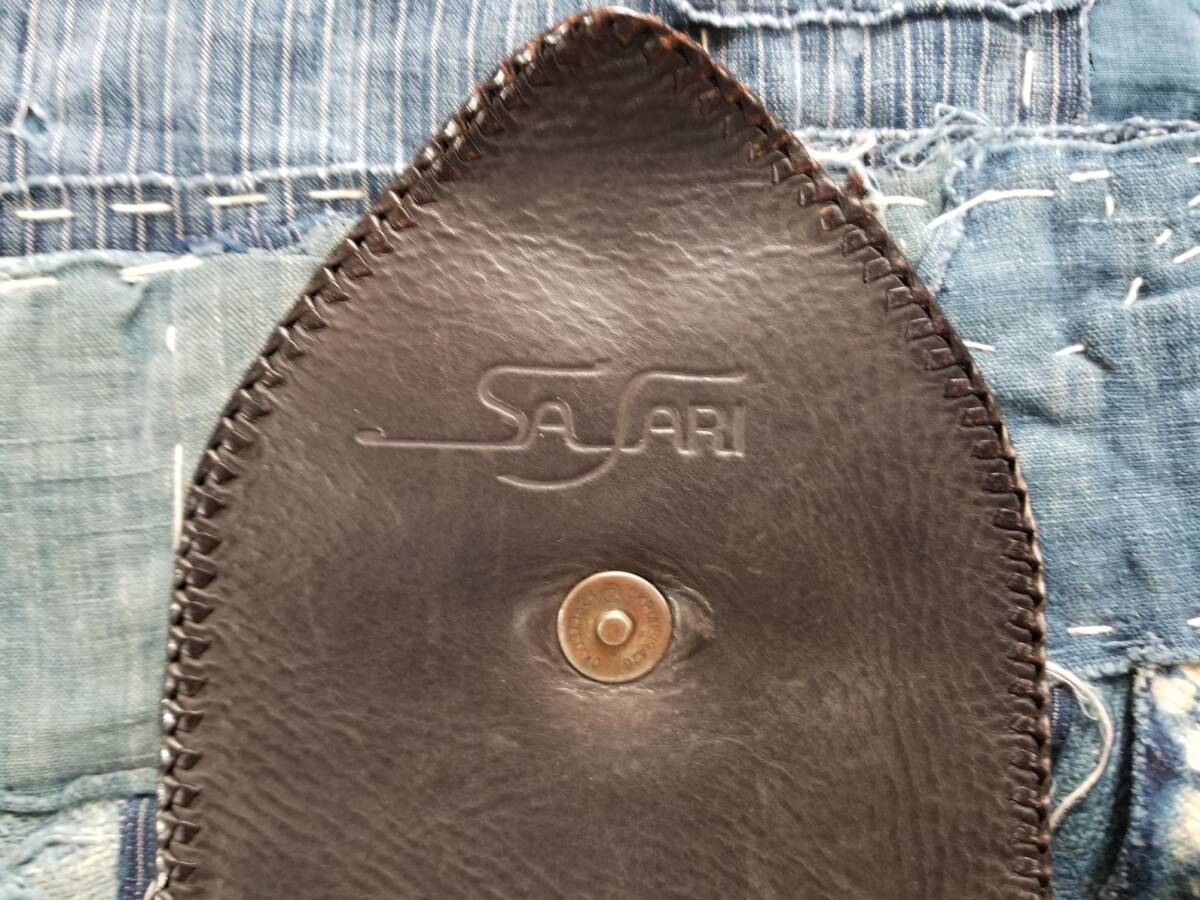 SAFARI Safari натуральная кожа ei кожа стойка n серый кожа бумажник Vintage редкость большой размер сумка Biker custom детали бардачок кейс 