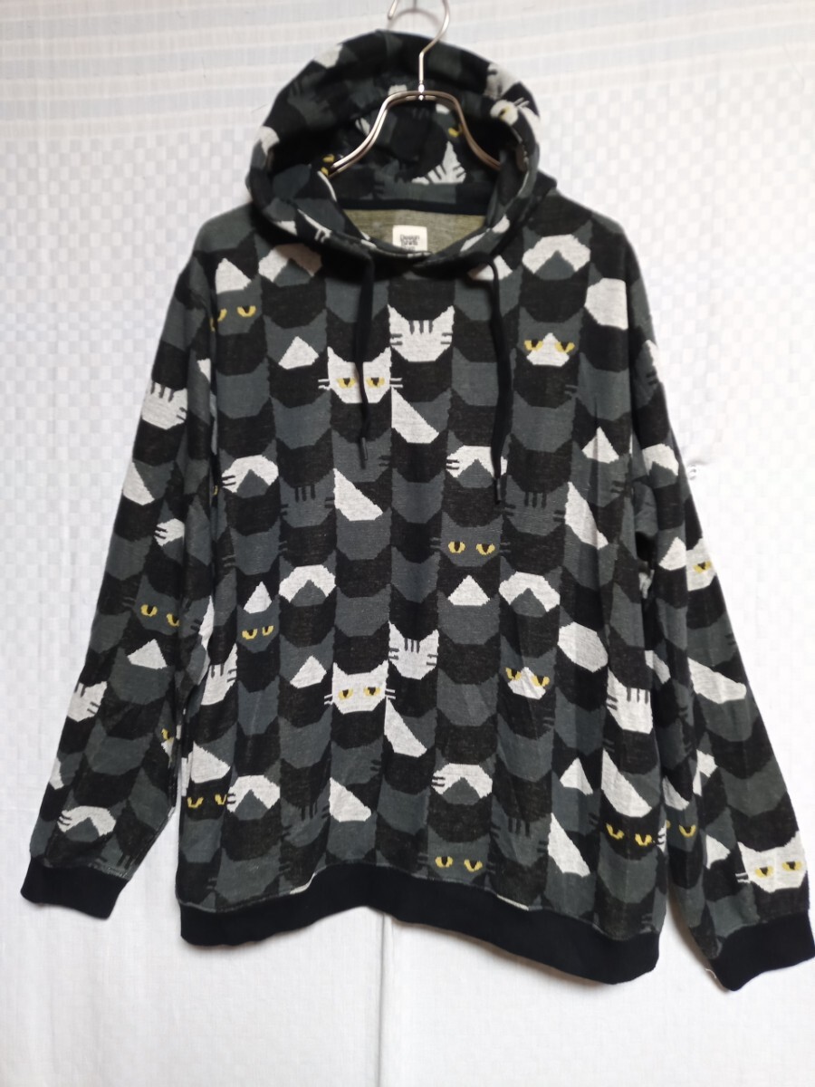 （10725）Degign　T　Shirts　Store　Grahiph　ネコ柄　パーカー　トレーナー　サイズ＜