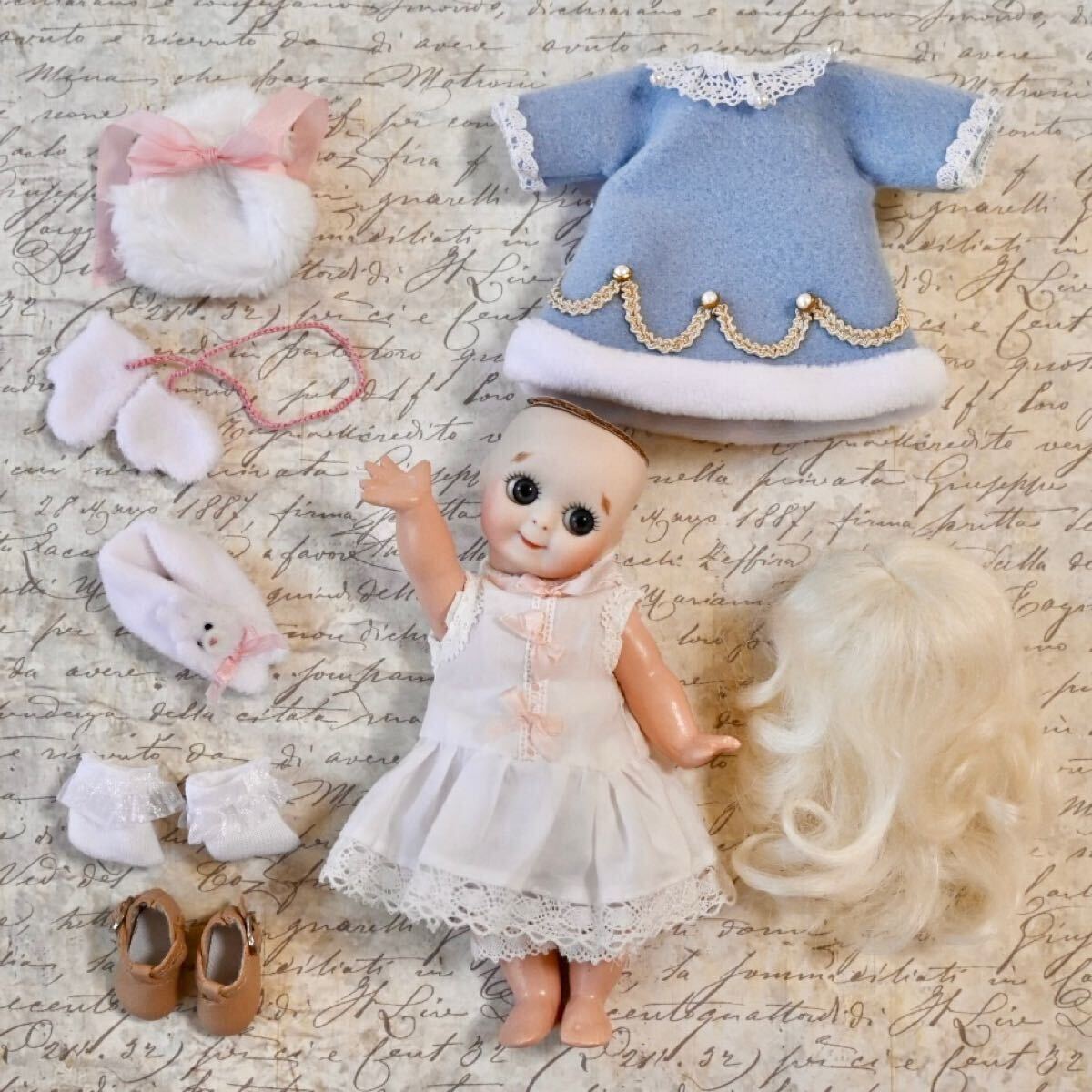 冬のグーグリー(15cm)本体+10点セット◇Shall we doll工房 冬のグーグリー(15cm)本体+10点セット◇Shall we doll工房