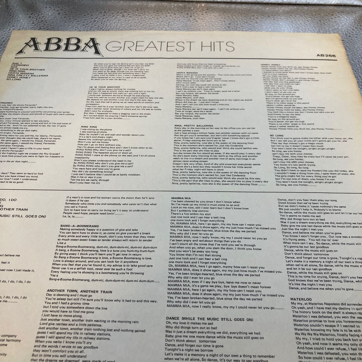  воспроизведение хороший LPabaABBA / Greatest Hits серый тест *hitsuPolar AB266 Taiwan запись TAIWAN 1975 оригинал запись ..