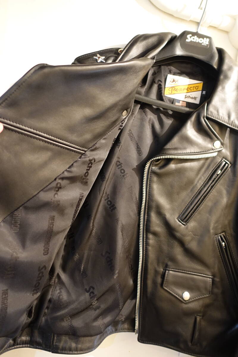 SCHOTT ショット × NEIGHBORHOOD ネイバーフッド × Kostas Seremetis ONESTAR RIDERS JACKET レザー ライダース 美品 サイズ38
