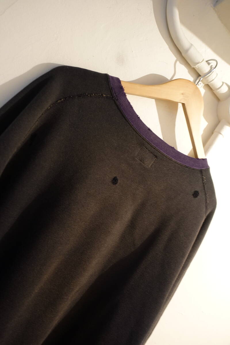 ニードルス　Needles　ダメージ加工　スウェット　PU292 NEEDLES 2-Tone Crew Neck Sweat Shirt - Cotton French Terry　定価37400円
