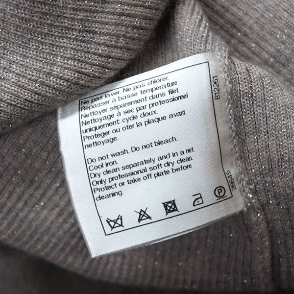 CHANEL◇シャネル  カシミヤ混合ラメ入りセーター◇七分袖 36サイズ クリーニング済み 美品_画像9