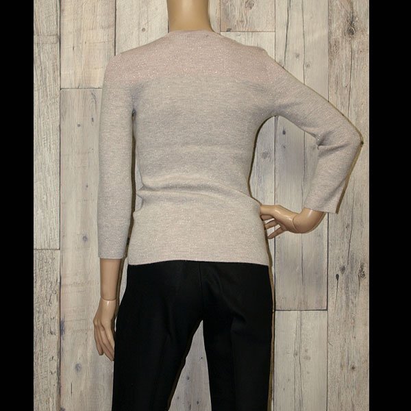 CHANEL◇シャネル  カシミヤ混合ラメ入りセーター◇七分袖 36サイズ クリーニング済み 美品_画像3