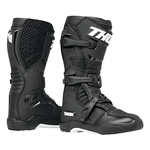 10インチ MXブーツ THOR BLITZ XR LTD ブラック/ホワイト MXフラットソール仕様 正規(guī)輸入品 WESTWOODMX