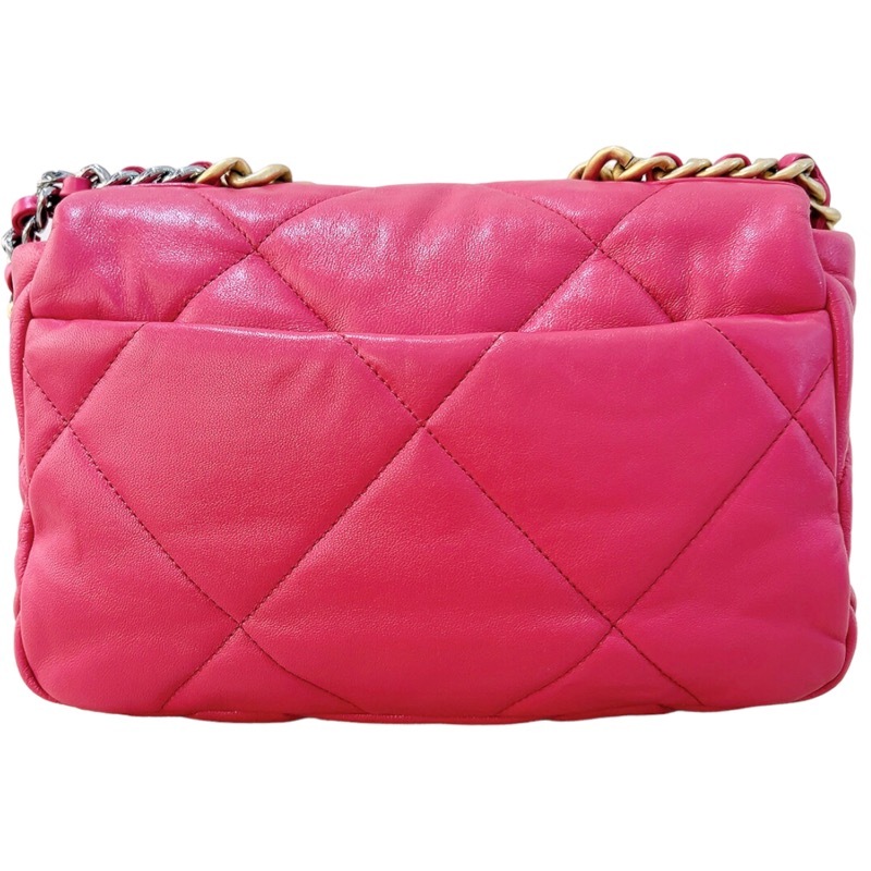  Chanel CHANEL Chanel 19 заслонка сумка AS1160 розовое золото / серебряный металлические принадлежности кожа сумка на плечо женский б/у 