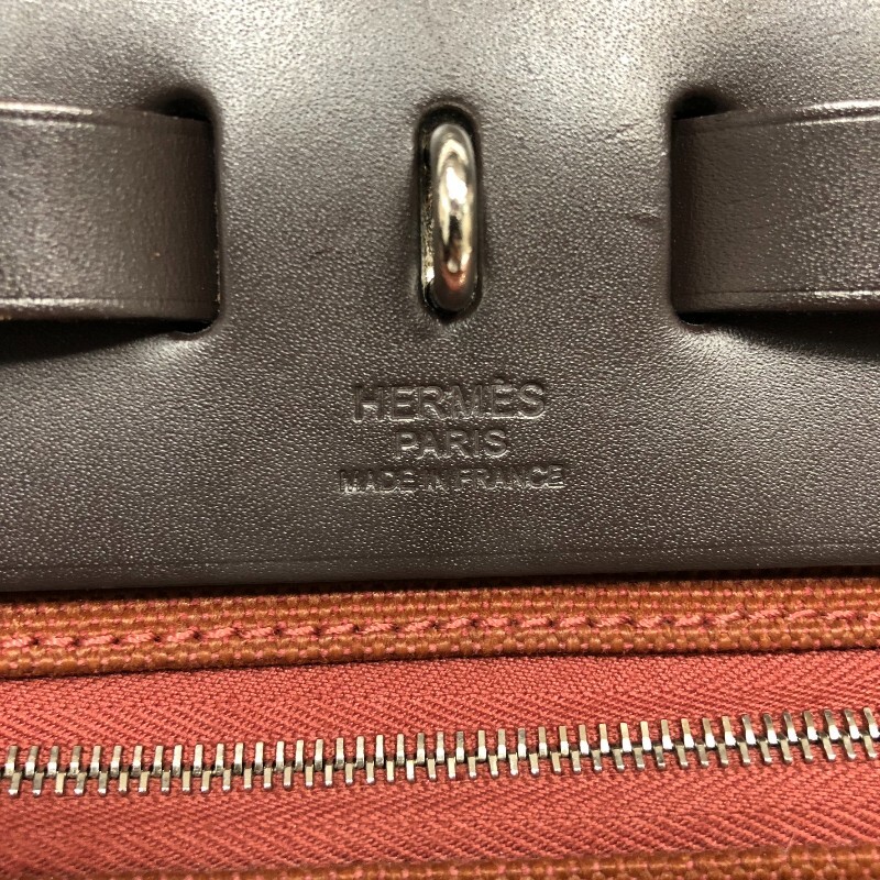 エルメス HERMES エールバッグジップPM Z刻 ブラウン シルバー エルメス HERMES エールバッグジップPM Z刻 ブラウン シルバー