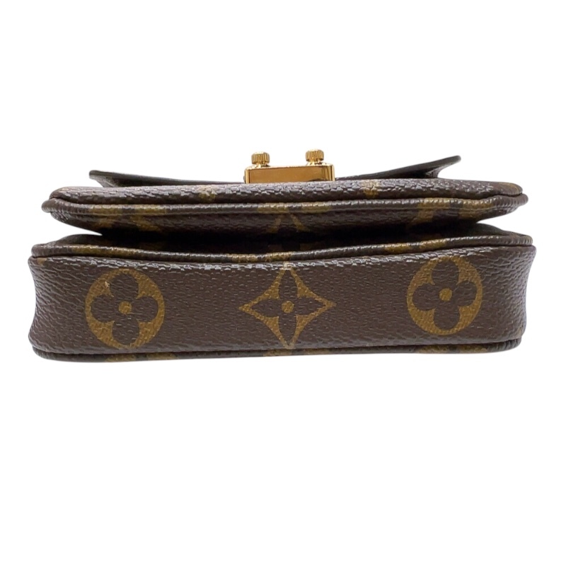 ルイ?ヴィトン LOUIS VUITTON ミクロメティス M81267 ブラウン　ゴールド金具 モノグラム ショルダーバッグ レディース 中古