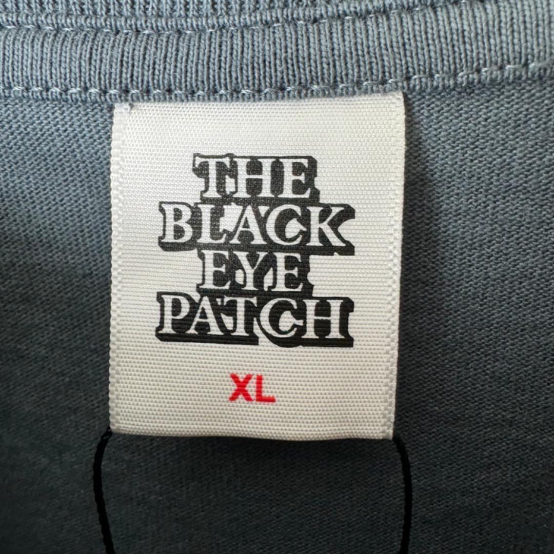 BLACK EYE PATCH 取扱注意 Tシャツ 超人気モデル グレー XL ブラックアイパッチ 筆記体 英字ロゴ 取扱注意 Tシャツ XL