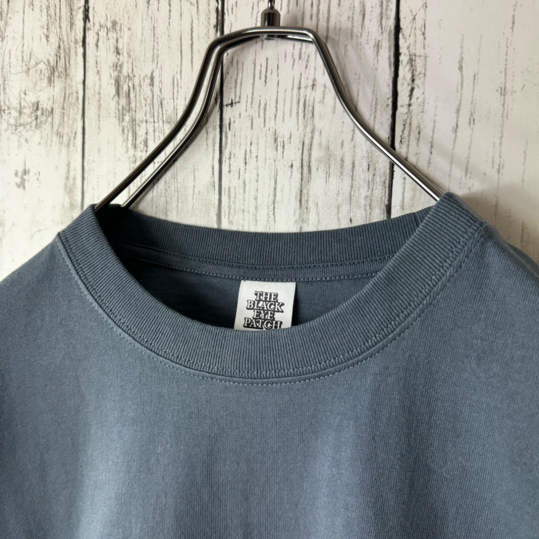 BLACK EYE PATCH 取扱注意 Tシャツ 超人気モデル グレー XL ブラックアイパッチ 筆記体 英字ロゴ 取扱注意 Tシャツ XL