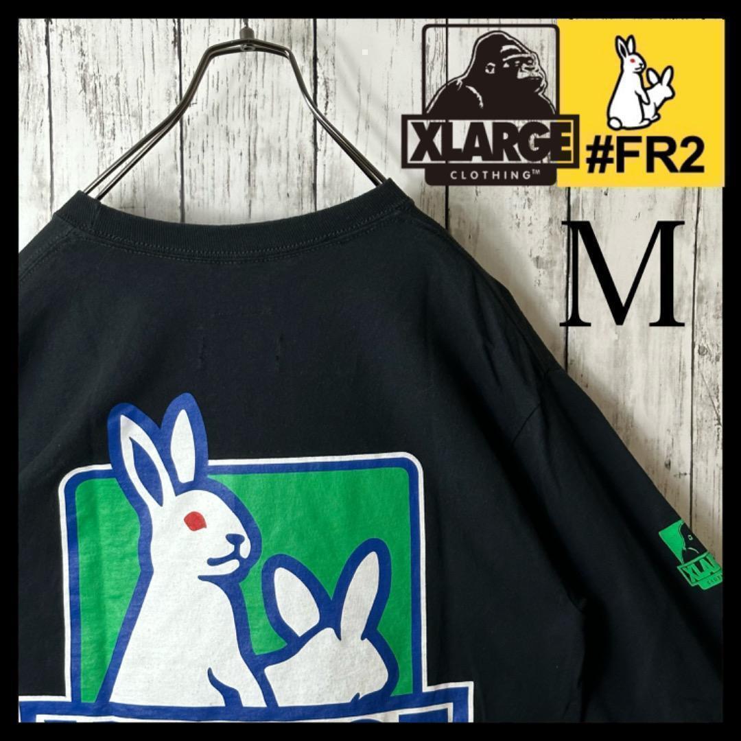 激レア】FR2 エクストララージ コラボ ロンT Tシャツ 黒 緑 M 激レア】FR2 エクストララージ コラボ ロンT Tシャツ 黒 緑 M