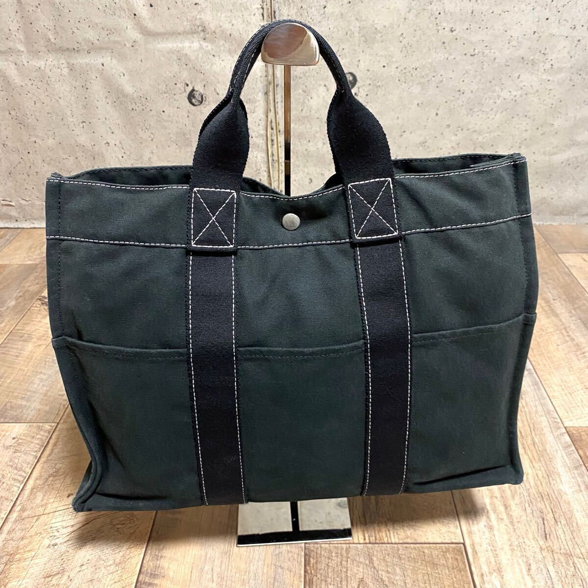 本物 HERMES エルメス ドーヴィル GM キャンバス トートバッグ 本物 HERMES エルメス ドーヴィル GM キャンバス トートバッグ