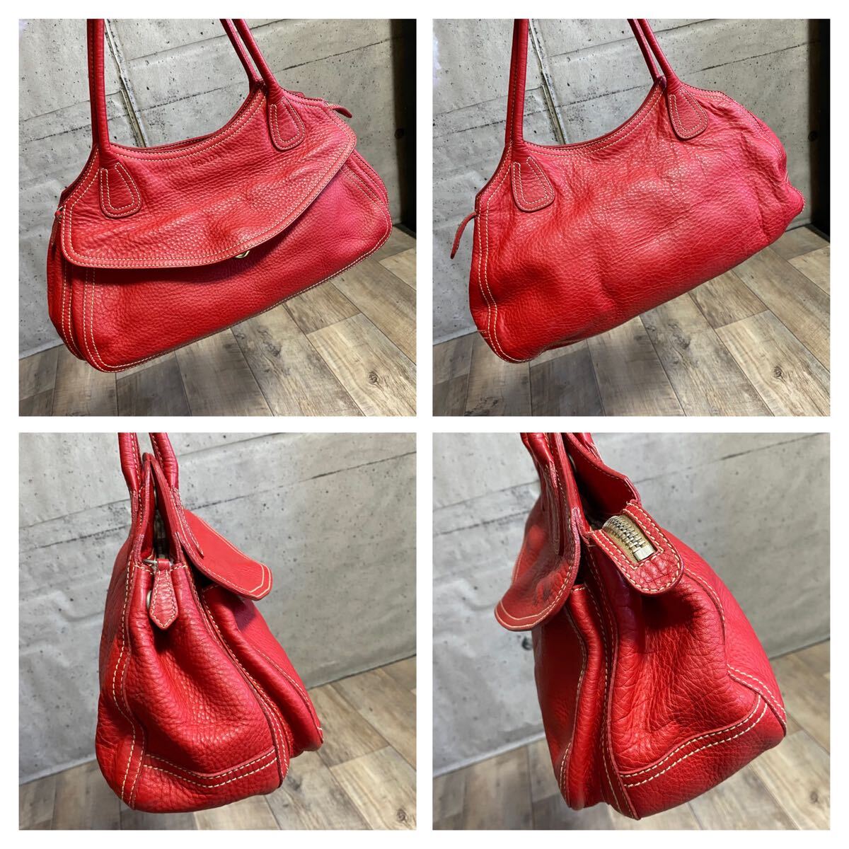 本物 PRADA プラダ アイコンロゴ ヴィッテロレザー ハンドバッグ 本物 PRADA プラダ アイコンロゴ ヴィッテロレザー ハンドバッグ