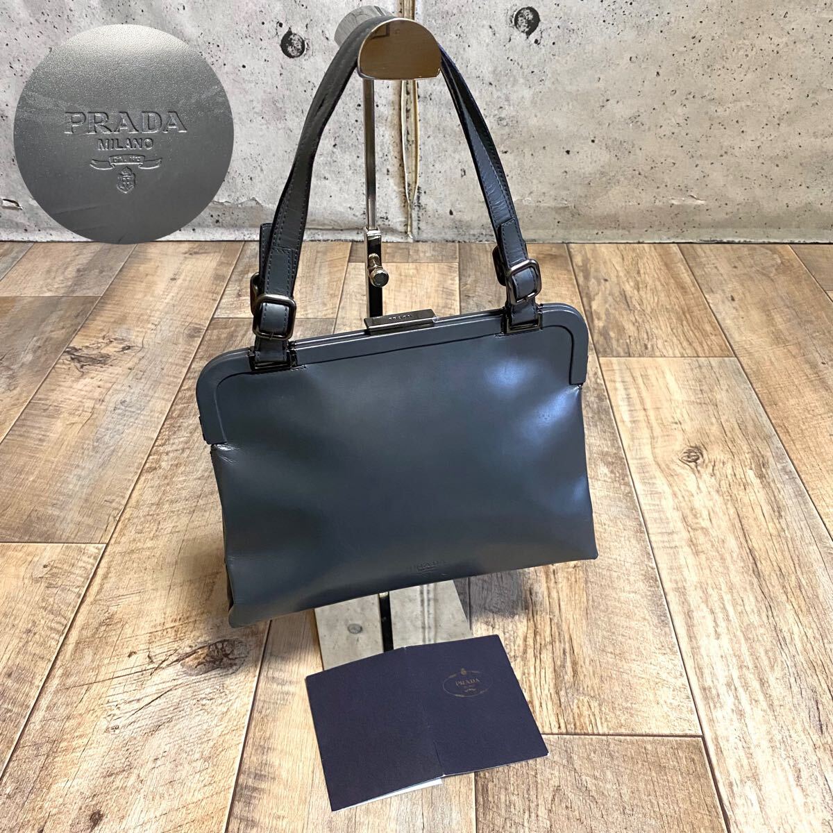 プラダ PRADA レザーバッグ ミニトート ハンドバッグ ブラウン系 プラダ PRADA レザーバッグ ミニトート ハンドバッグ ブラウン系