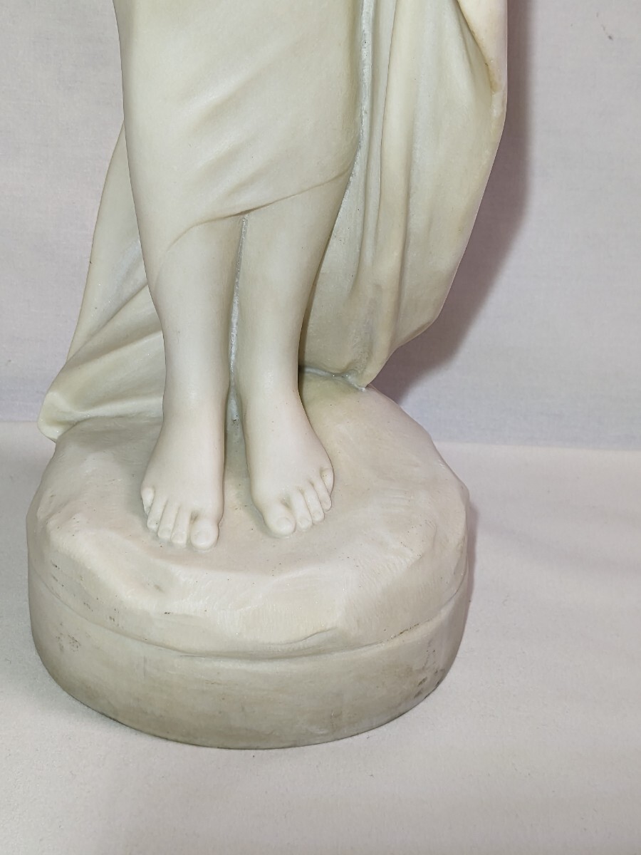 売上実績NO.1 遊里)西洋彫刻 大理石 美人 女性 置物 オブジェ 高さ:61.5cm 置物
