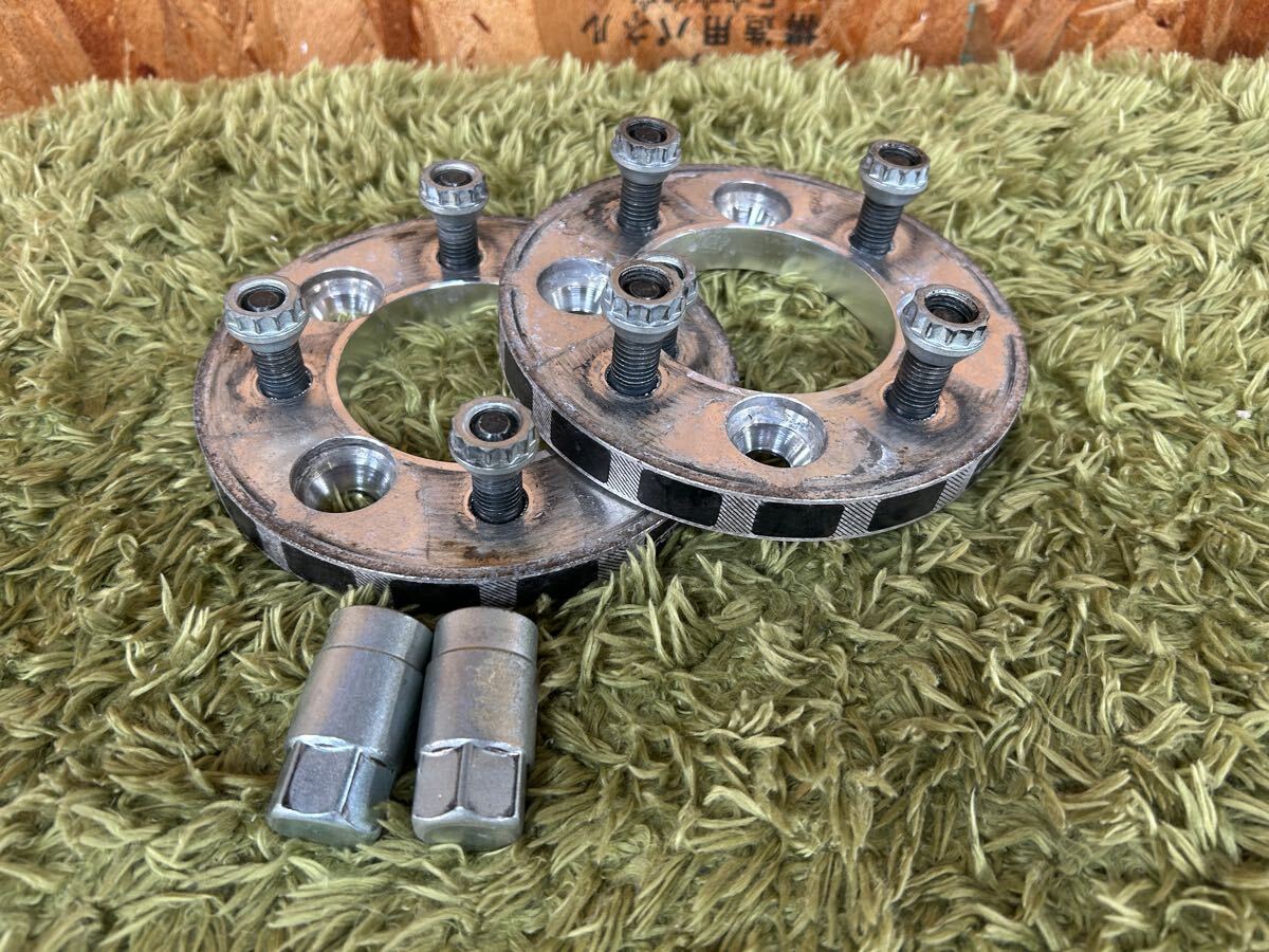 ★ KICS ワイドトレッドスペーサー 15mm ワイトレ キックス スペーサー PCD100 ハブ系約70 2枚セット　　⑲