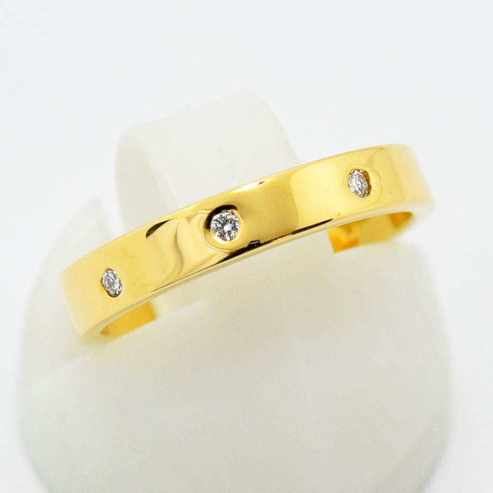 スタージュエリー リング STAR JEWELRY 指輪 ダイヤモンド 0.05 K18 750 約6号 新品仕上げ 中古