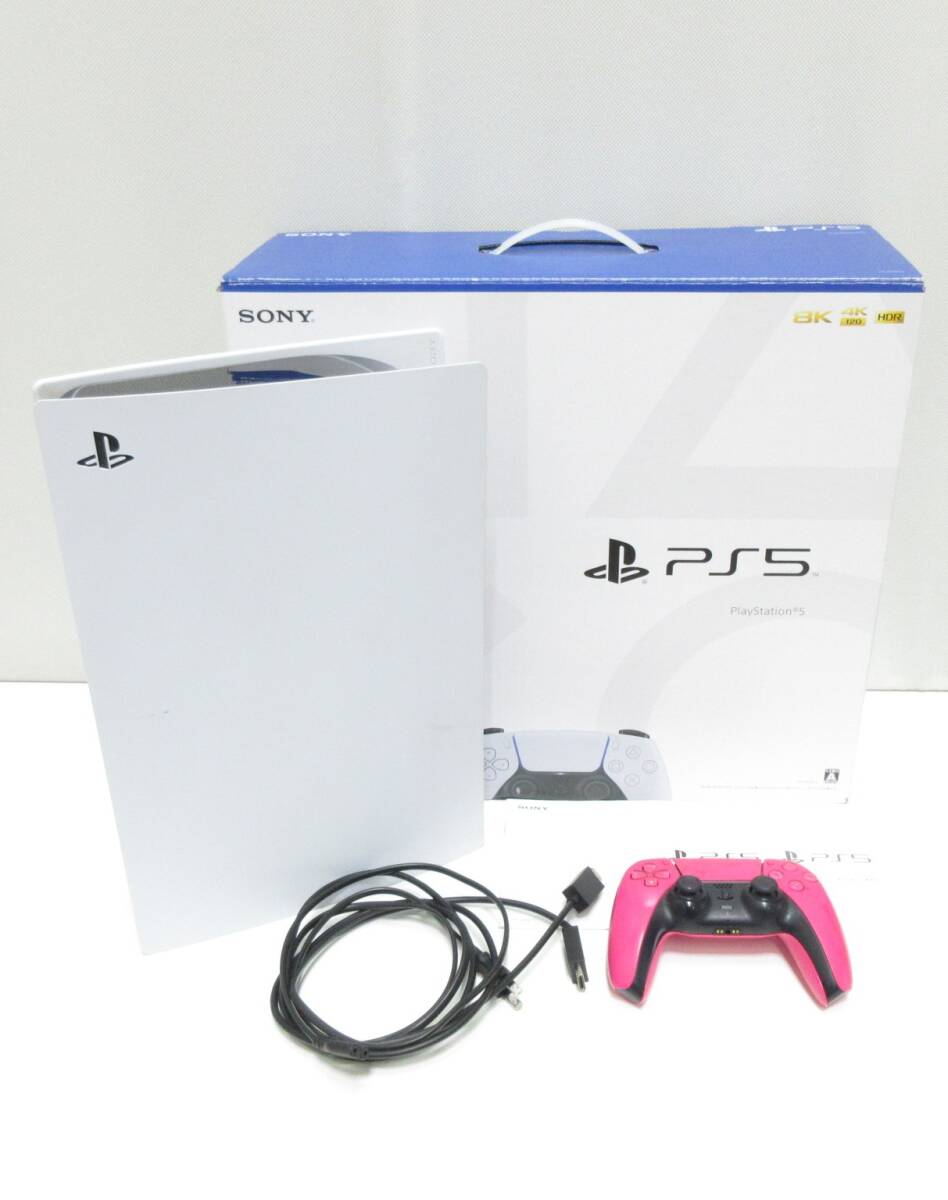 22004　ゲーム祭 ソニー PS5 SONY プレステ５ 本体 コントローラー ピンク 使用品 通電のみ確認済みです 詳細は画像でご確認ください