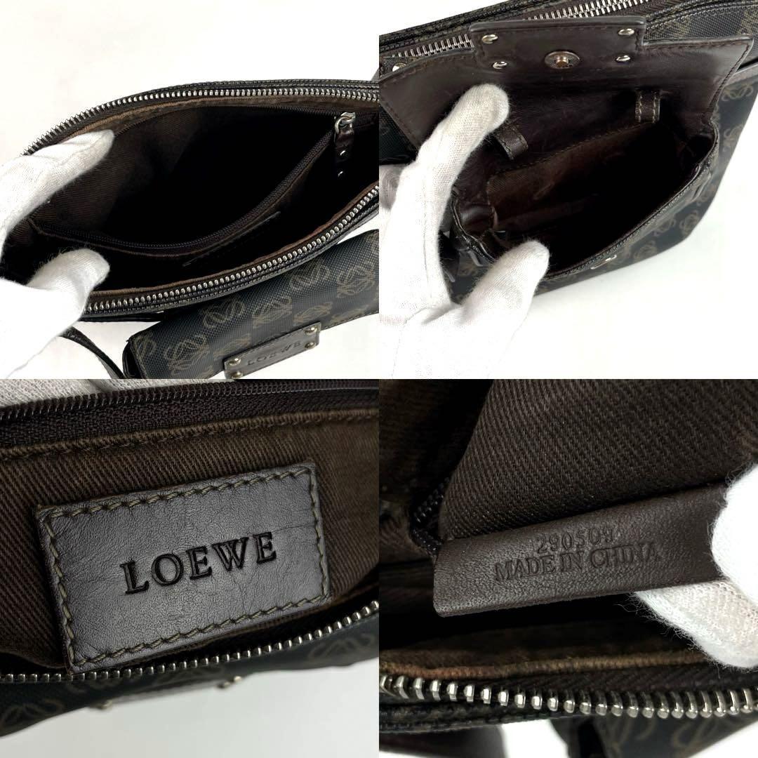 美品 LOEWE ロエベ ショルダーバッグ アナグラム 総柄 ロゴ型 美品 LOEWE ロエベ ショルダーバッグ アナグラム 総柄 ロゴ型