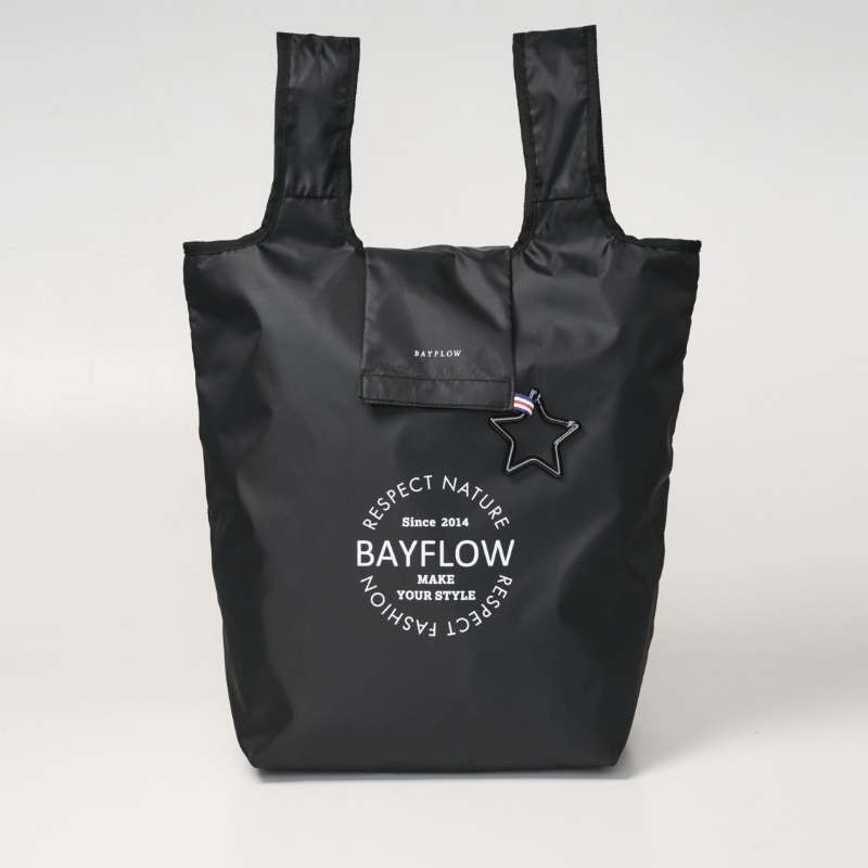 ベイフロー BAYFLOW 軽量 保冷バッグ BLACK エコバッグ 収納バッグ カラビナ付き 大容量 保冷仕様2