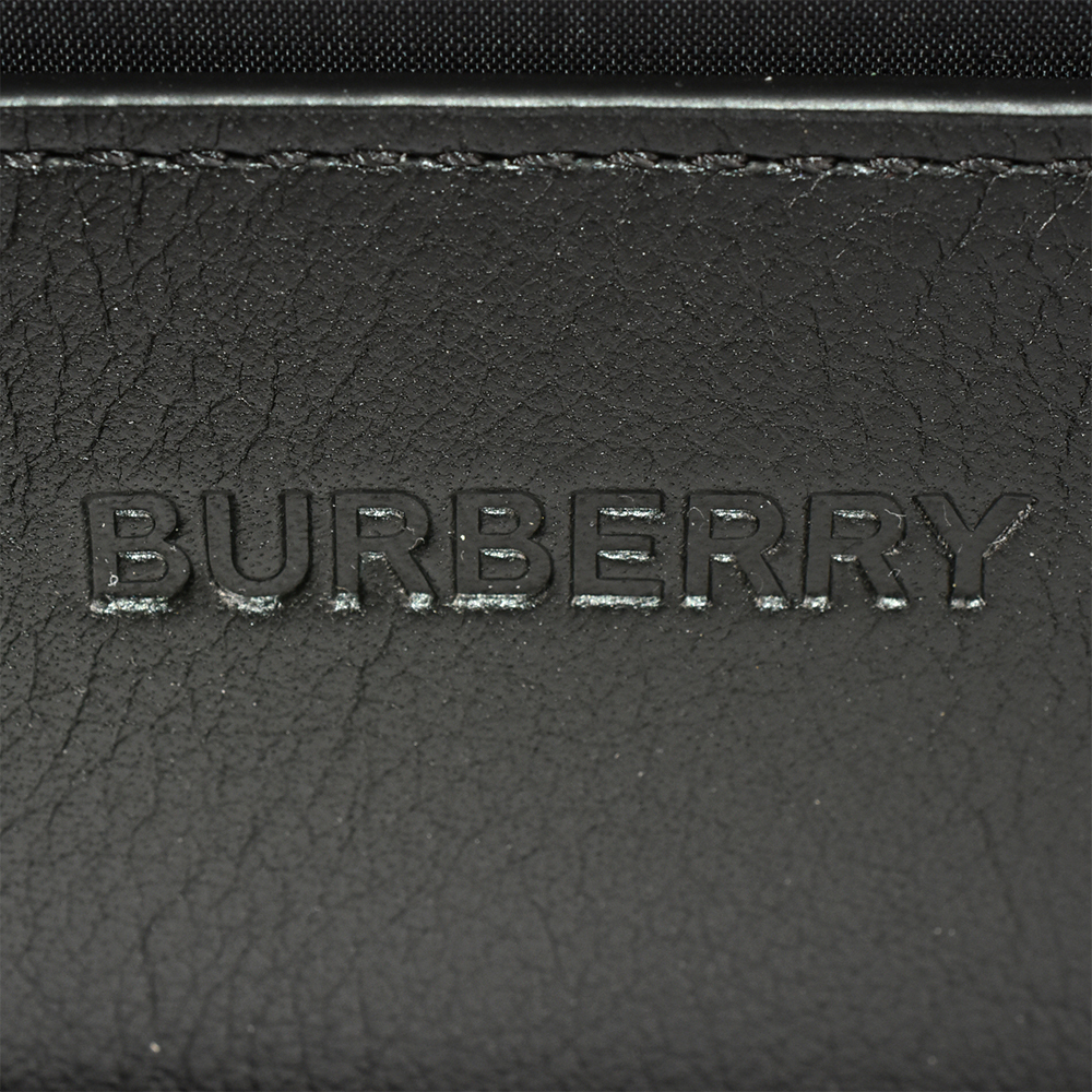 バーバリー BURBERRY ホースフェリー バムバッグ ボディバッグ ナイロン ポリウレタン グレー