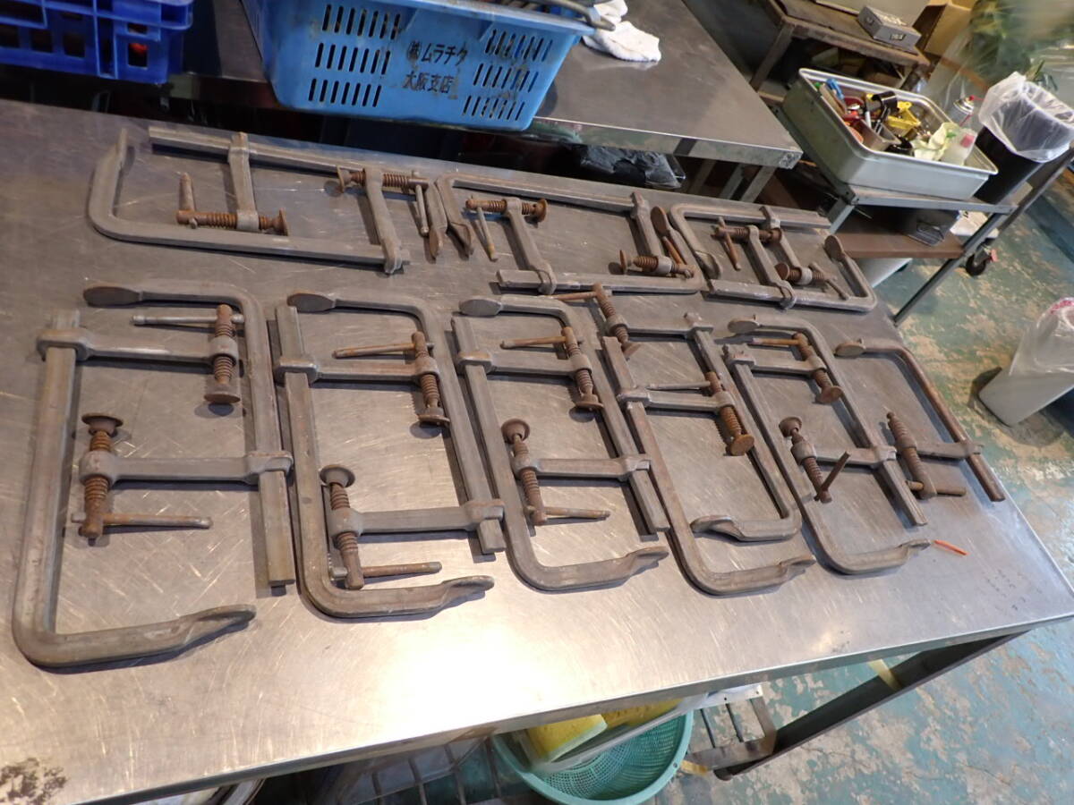 121205 G232K BESSEY 250x120 クランプ バーハンドル エビ万力 固定金具工具 16個プラス1個セット 佐