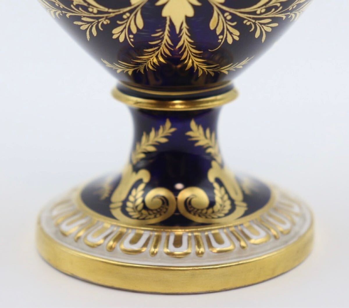 ロイヤルクラウンダービー ROYAL CROWN DERBY 瑠璃色絵 金彩 鳥 ロイヤルクラウンダービー ROYAL CROWN DERBY 瑠璃色絵 金彩 鳥