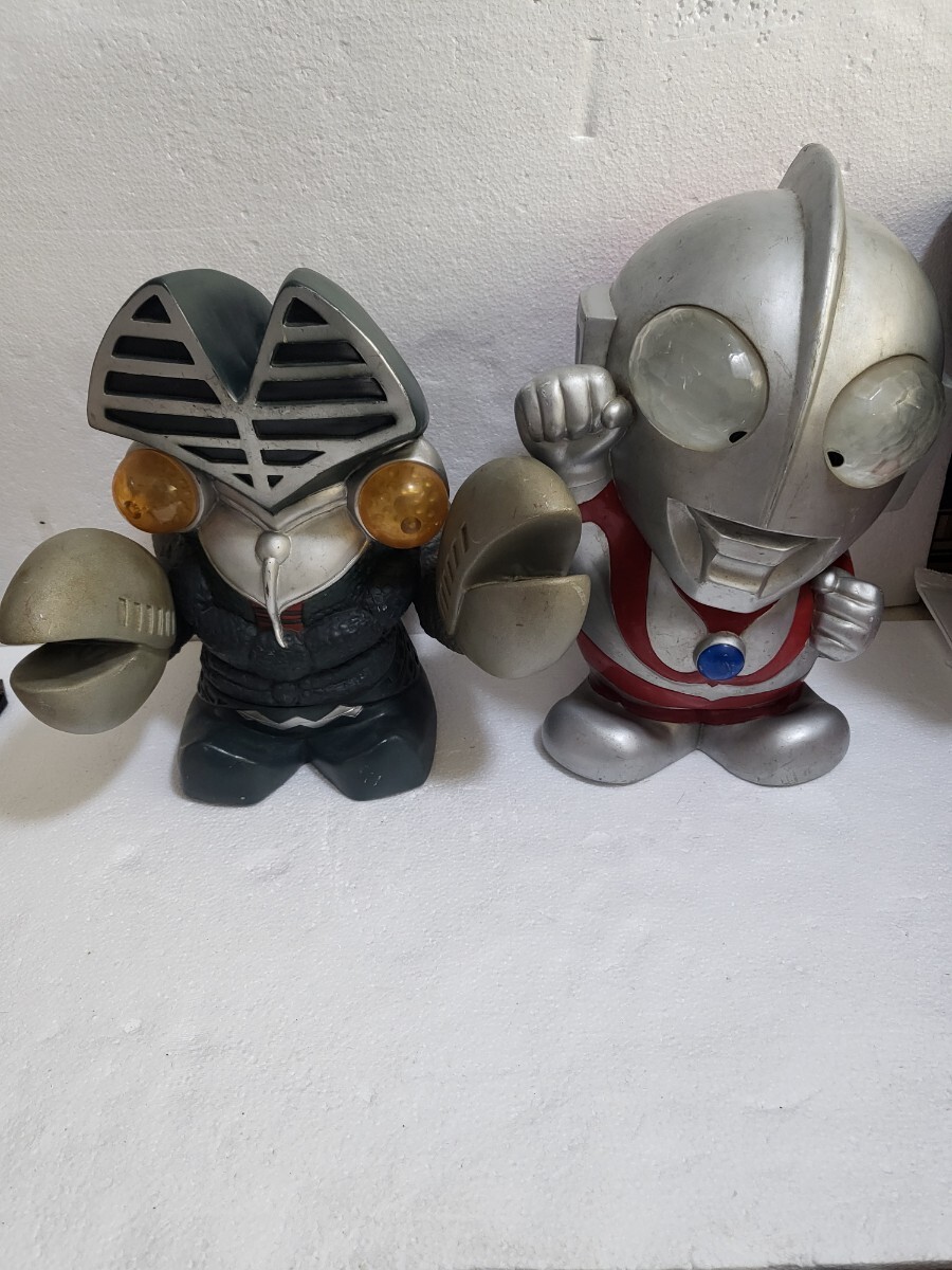 希少当時物 昭和レトロ RUNA 円谷プロ 大きなウルトラマンソフビ 35センチ バルタン星人 30センチ 貯金箱 ULTRAMAN 塩ビ　ソフビ