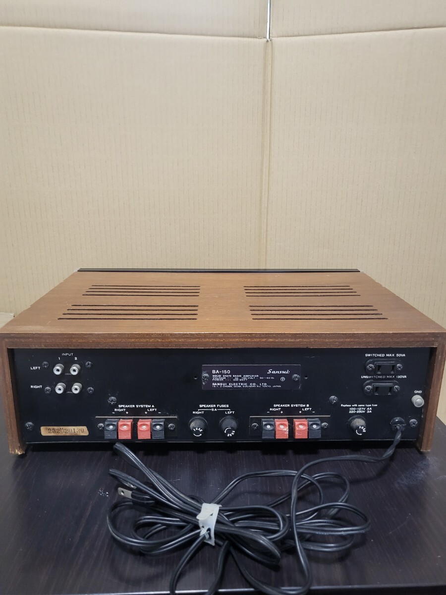 当時物 名機 山水 SANSUI サンスイ BA-150 パワーアンプ SOLID 当時物 名機 山水 SANSUI サンスイ BA-150 パワーアンプ SOLID