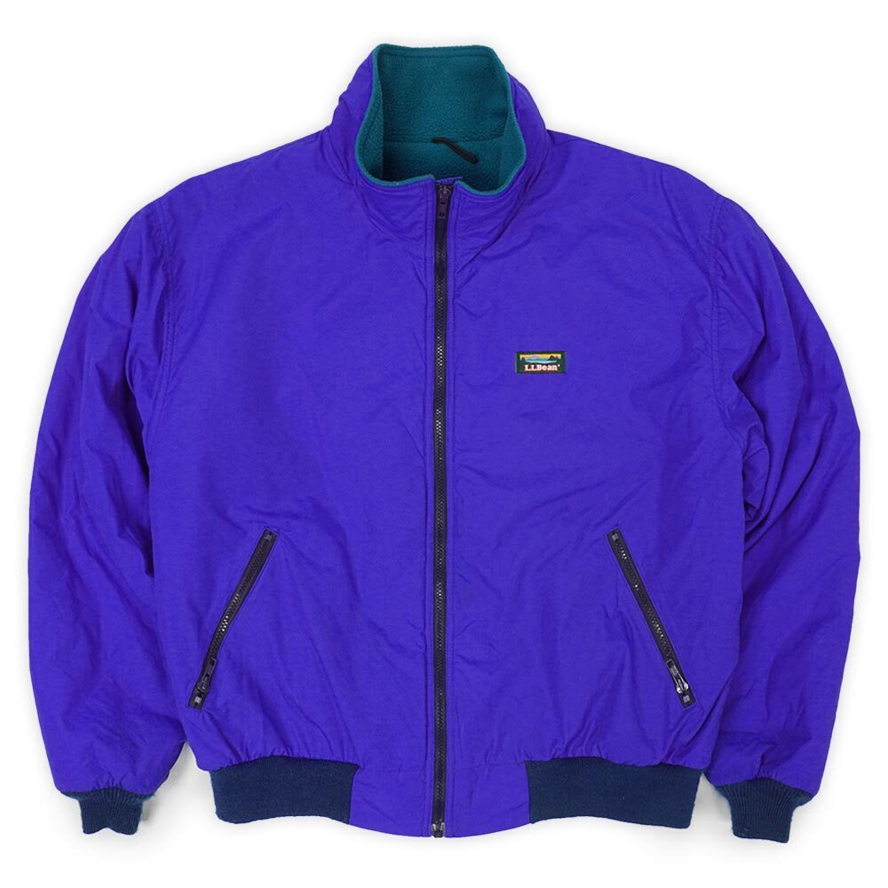 2024年 お歳暮・冬ギフト特集 エルエルビーン L.L.Bean 80s ウォームアップジャケット USA製 フリースライナー ナイロン ヴィンテージ (-4201) ブルー / 青 XL 男性用