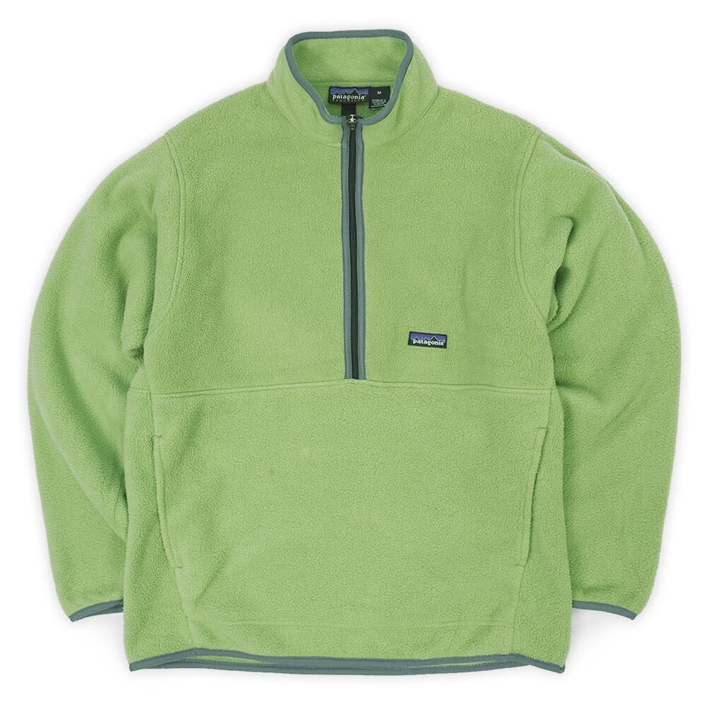 パタゴニア PATAGONIA 99年製 シンチラフリースプルオーバー アウトドア レトロ スナップT グリセード (-4207) ライトグリーン M