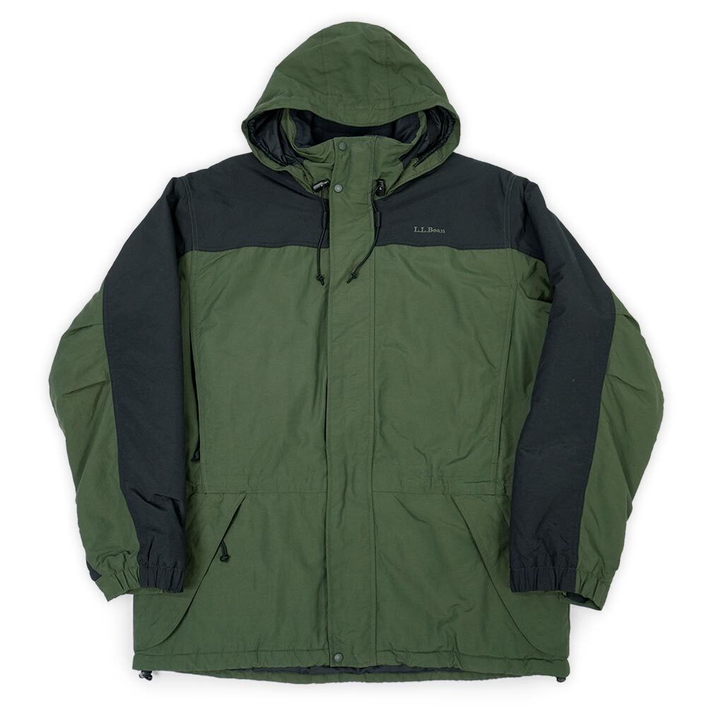 豪華で新しい L.L.Bean エルエルビーン 00s L オリーブ×ブラック (-4265) 古着 Thinsulate 3M シンサレート 中綿 マウンテンパーカー Y2K 男性用