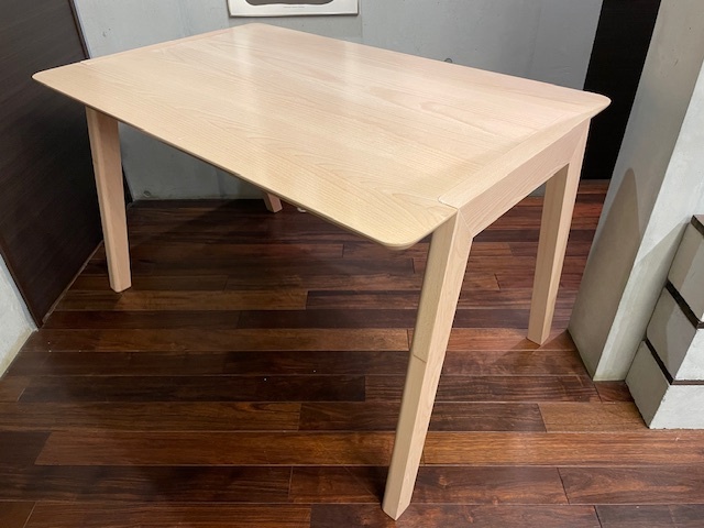 美品■天然木 ビーチ材ダイニングテーブル/デスク■北欧/ナチュラルモダン/シンプルスタイル■検unicoウニコ Muji無印良品 ACTUSアクタス