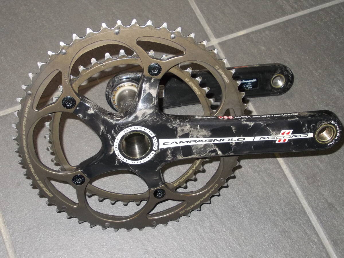 カンパニョーロCAMPAGNOLO レコードRECORD クランク 172.5mm 53-39t 中古品