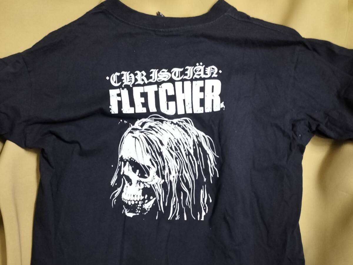 CHRISTIAN FLETCHER Tシャツ L ブラック made in U.S.A. CHRISTIAN FLETCHER Tシャツ L ブラック made in U.S.A.