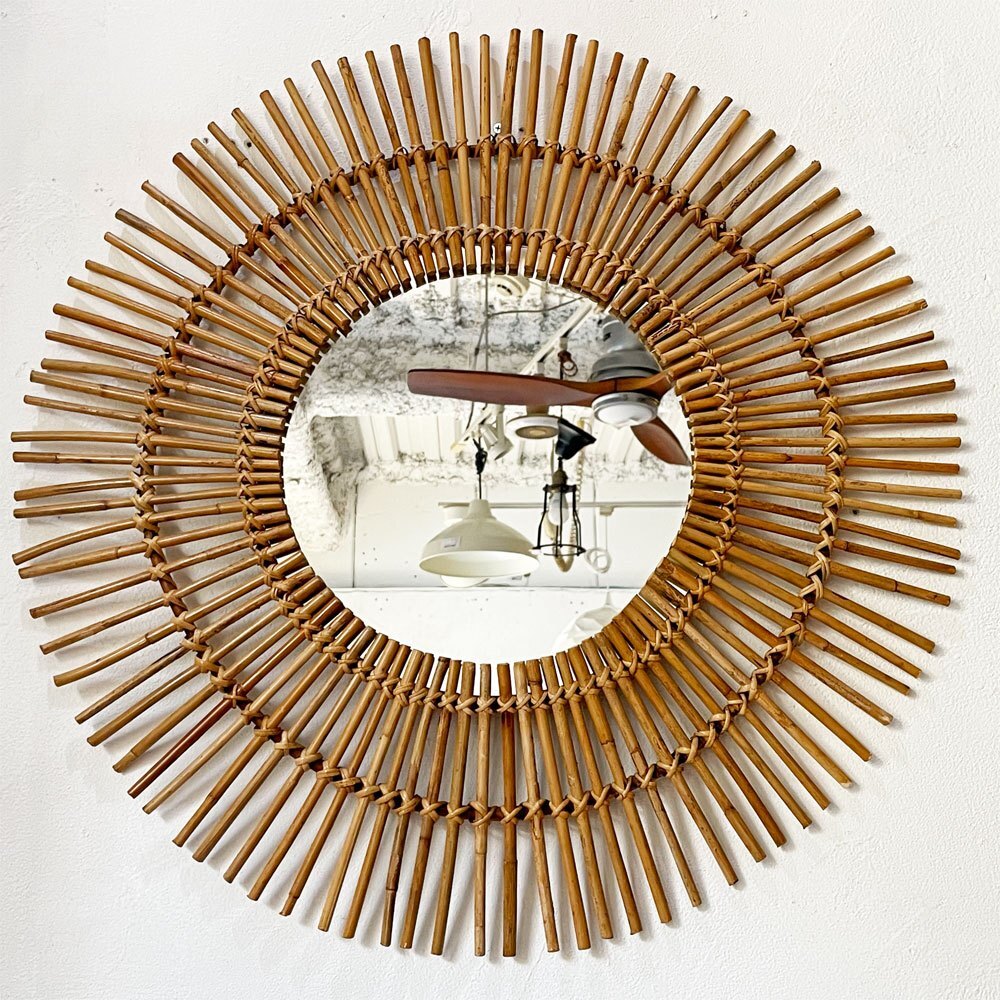★ アクメファニチャー ACME Furniture NATURAL RATTAN MIRRORS L バンブー ミラー 壁掛け鏡 ラタン