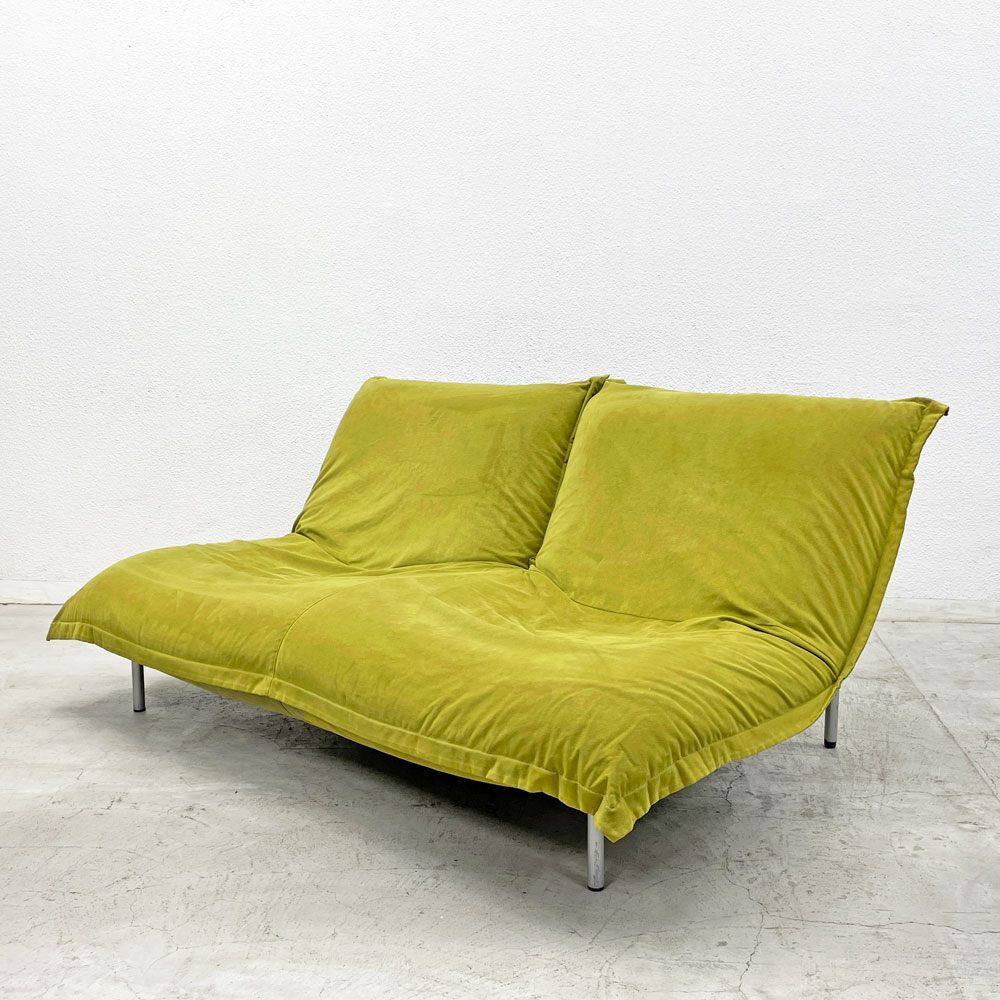 〓 リーンロゼ ligne roset カラン CALIN 2シーターソファ ファブリック カバーリング アームレス スチールレッグ 定価約330,000円